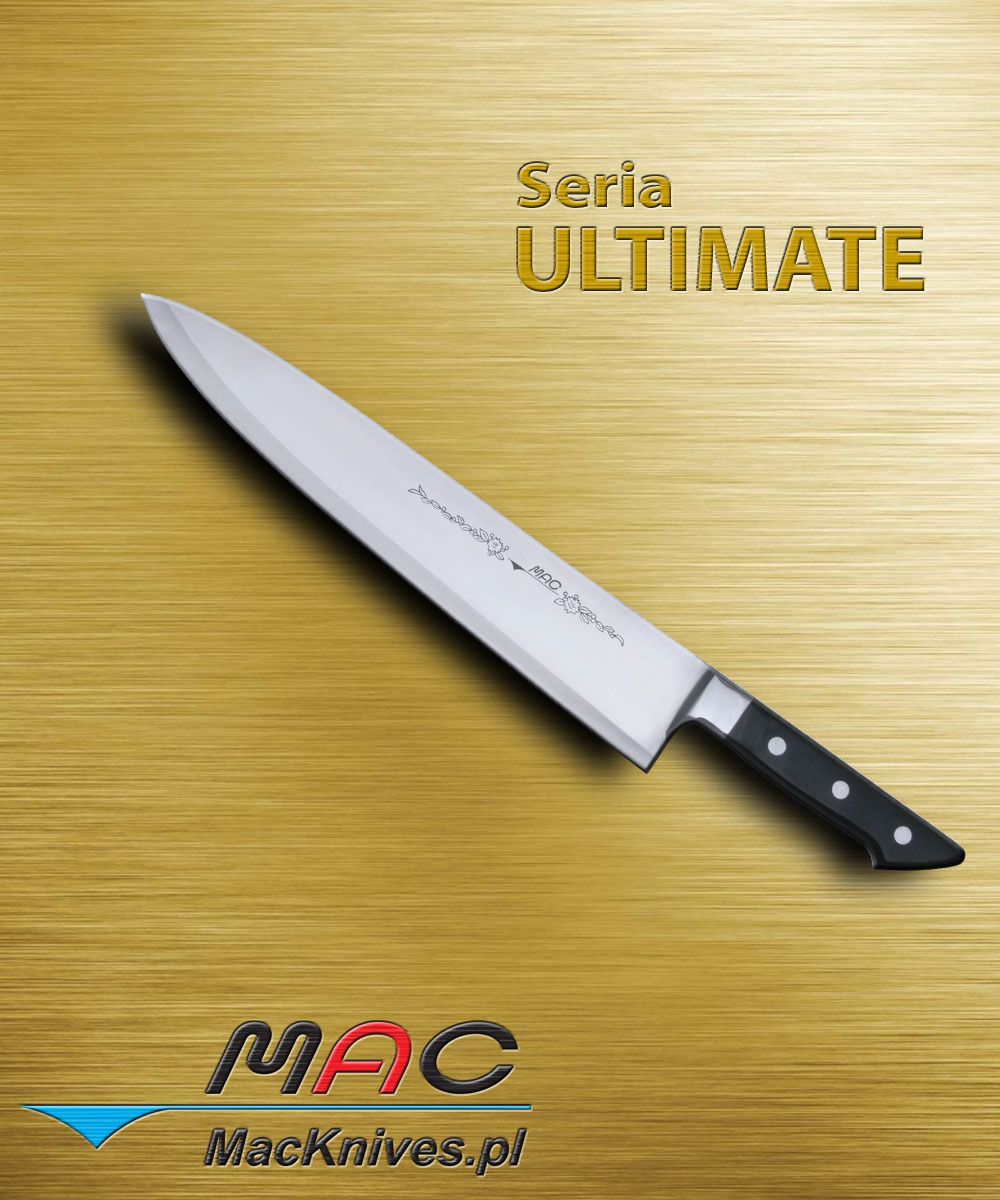 Chef Knife – nóż szefa kuchni. Klasyczny nóż francuski do wszechstronnego użytku. Ostrze 320 mm.