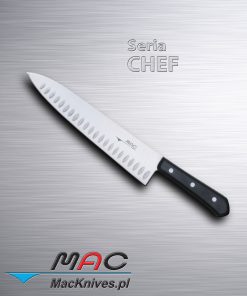 Cooks Knife – nóż kucharza. Ostrze 255 mm Wszechstronny nóż kucharzy, z zagłębieniami w ostrzu, wszechstronny.
